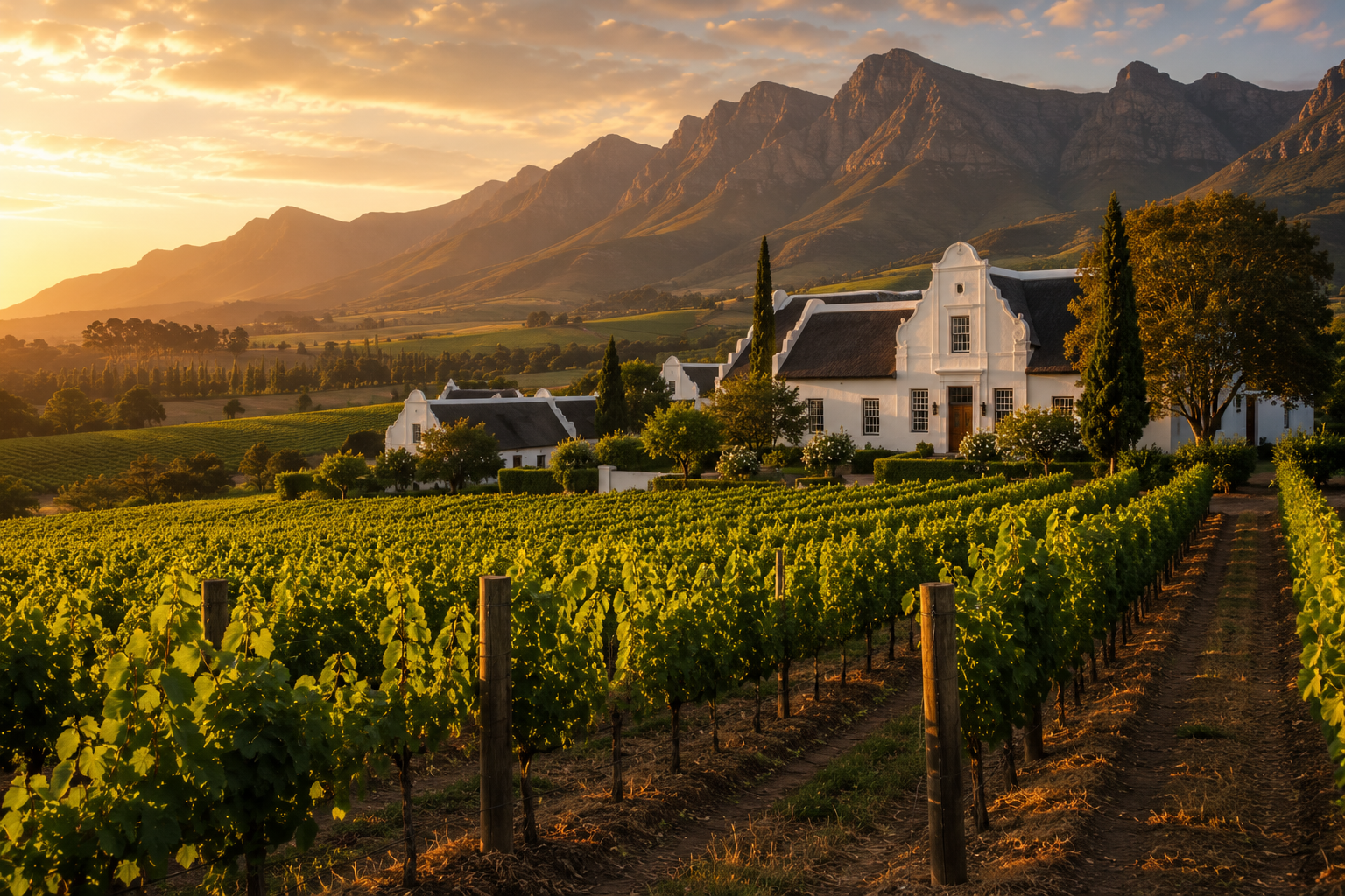 South African wine routes for villa travellers